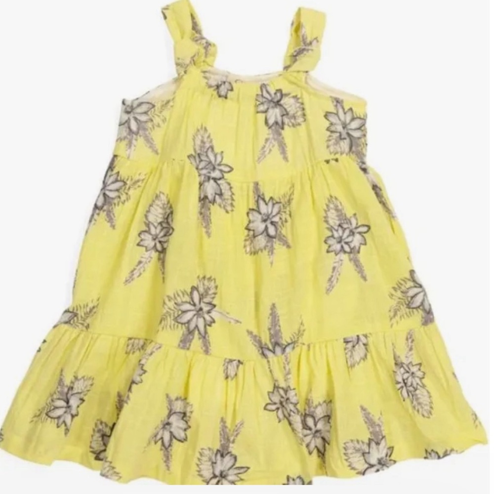 JESSICA SIMPSON Yellow Iris Floral Summer Dress Size 8